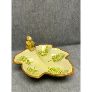 Certified International Leaf Serving Bowl 3D Monkey Figurine Jungle Song